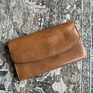 Vintage Coach Snap Close Wallet Tan Leather